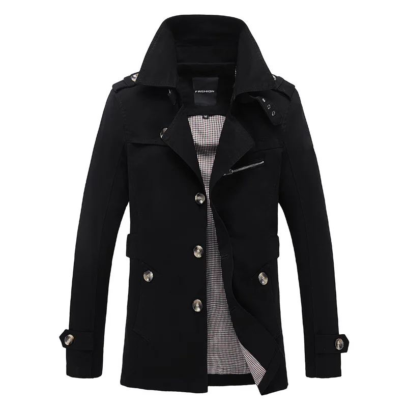 Пальто размера плюс, длинная Мужская куртка, новое дизайнерское мужское тонкое пальто, Мужской плащ, мужская хлопковая ветровка, верхняя одежда