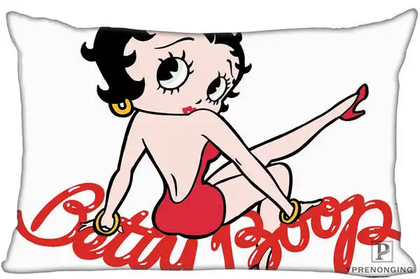 Пользовательские Betty Boop наволочка прямоугольник Наволочки на молнии 35x45,40x60 см(одна сторона печать) 180516-07 - Цвет: Rectangle Pillowcase