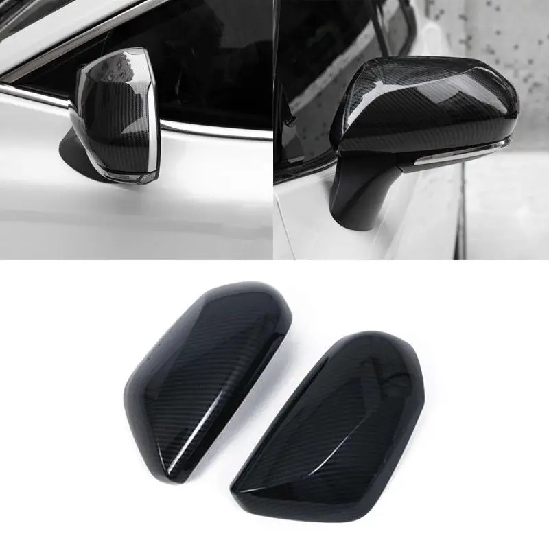 

2018 Mirror Cover For TOYOTA CAMRY Carbon Fiber ABS Side Door Rearview Trim 2Pcs Left/Right Car Door Side Rear View Wing Mirror