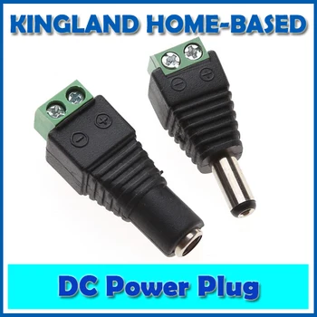 

10 Pcs 2.1 X 5.5mm DC Power Female / Male Plug Jack Adapter Connector Plug For CCTV DVR LED Strip Light