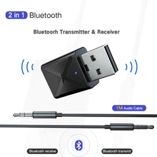 Hevaral Bluetooth 5,0 адаптер 2 в 1 Bluetooth передатчик и приемник 3,5 мм стерео Muisc беспроводной адаптер для ТВ ПК динамик