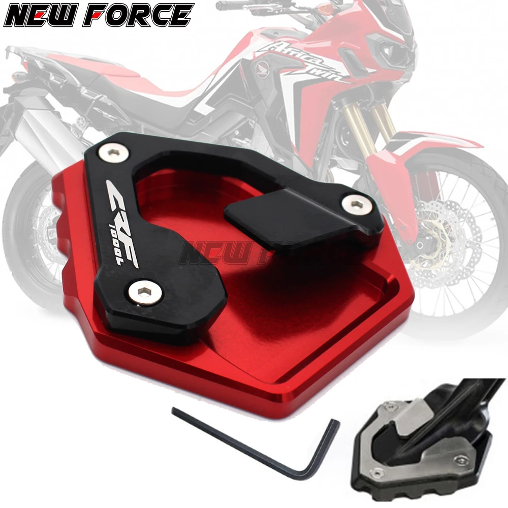 

For Honda CRF1000L CRF 1000L Africa Twin CNC Billet Aluminum Kickstand Foot Plate Side Stand Extension Pad Enlarge Extension