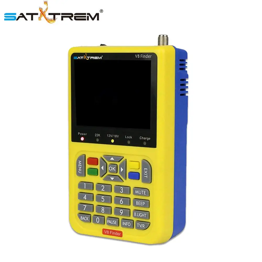 Satxtrem V8 Finder Sat Statellite Finder DVB-S2 HD цифровой спутниковый измеритель сигнала наружный сигнал ТВ антенна детектор воздушная тарелка - Цвет: Yellow