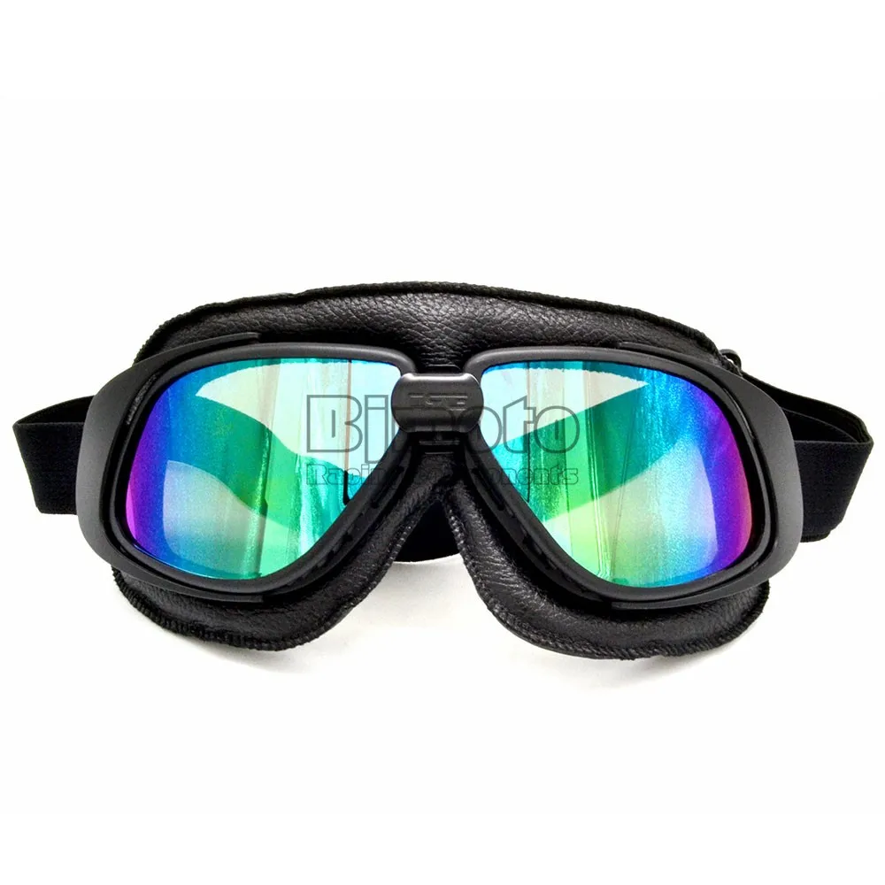 BJMOTO горячий One Piece Vintage очки цвет линз УФ мотоцикл Goggle Для Harley googles мотоцикл