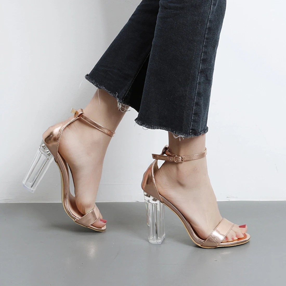 gladiator clear sandals