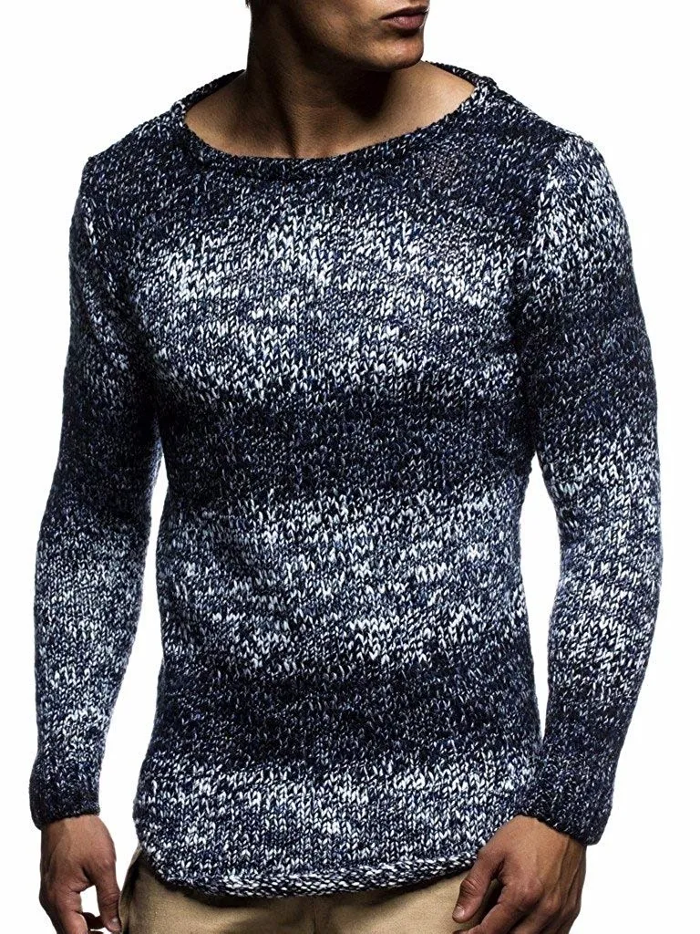 

ZOGAA 2019 Causal Color Matching Wool sweater Men Solid O-neck Mens Pullover Sweaters Coarse Wool Sweater Men 3 colors