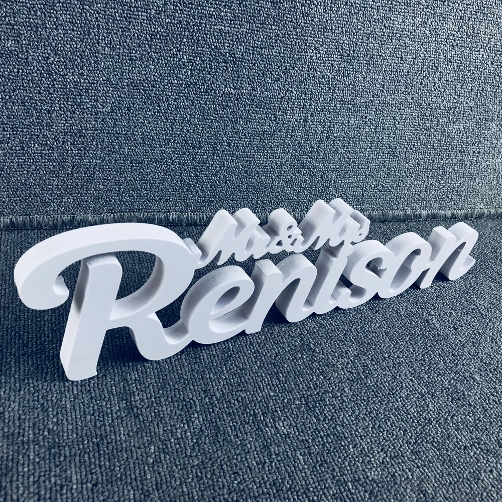 Custom Mr & Mrs Last Name Wedding Table Sign,Custom Couple Wedding Sign Family Name decor,Bride&Groom Wedding Decor Supplies (1)