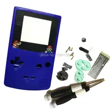 Бренд zuczug сине-фиолетовый цвет ремонт корпуса DIY Замена подходит для Gameboy цвет GBCw/мультфильм объектив с крестом и Y отвертки