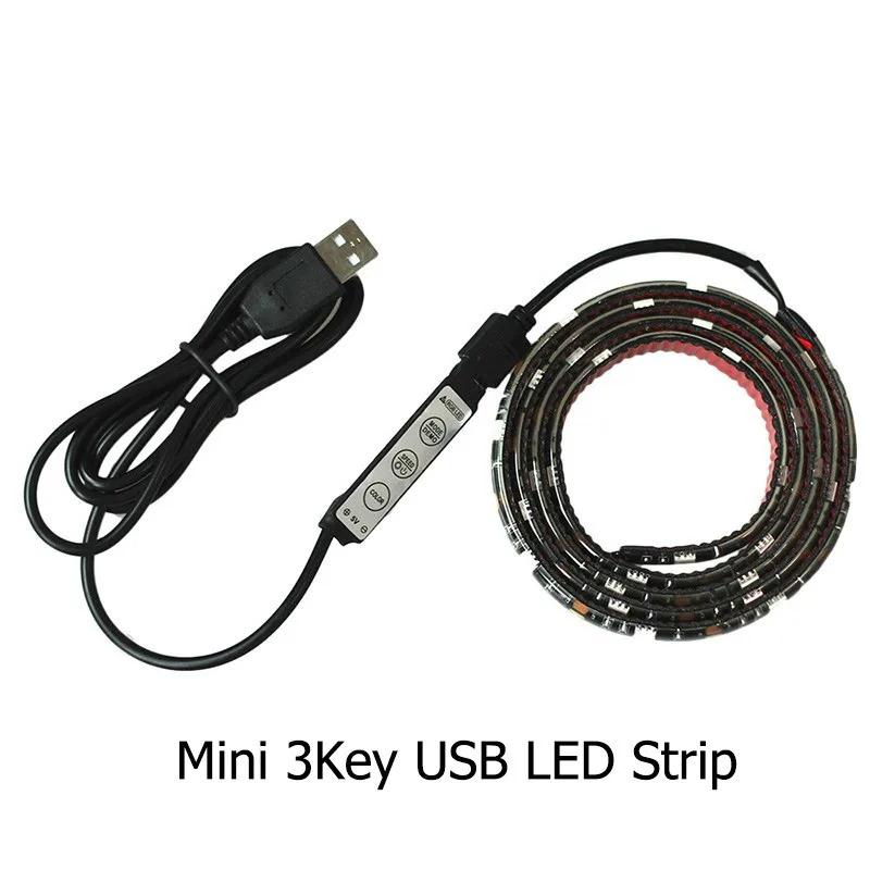 Светодиодная ленсветильник 5050 Гибкая USB DC5V TV фосветильник щение RGB IP65