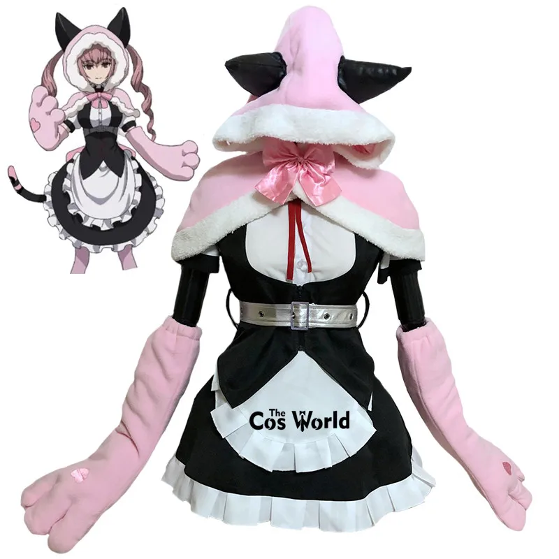 

Steins Gate Akiha Rumiho Feirisu Nyannyan Lolita Maid Dress Cloak Uniform Outfit Anime Cosplay Costumes