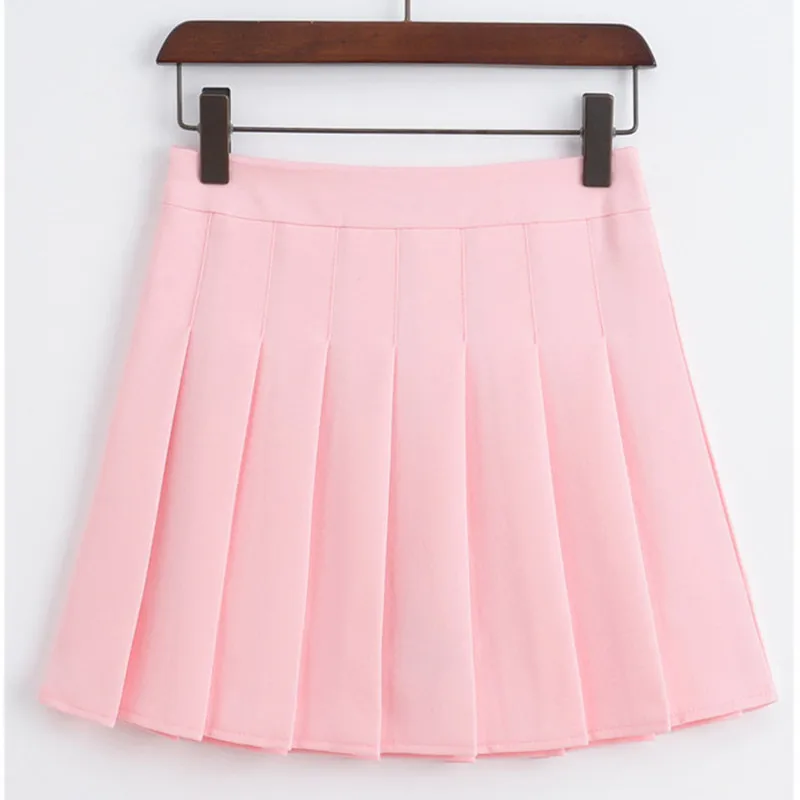 

2019 Summer Fashion Sexy Women Short Skirts College Students Wind Code Slim High Waist Pleated Jupe Women Cute Tulle Short Skirt