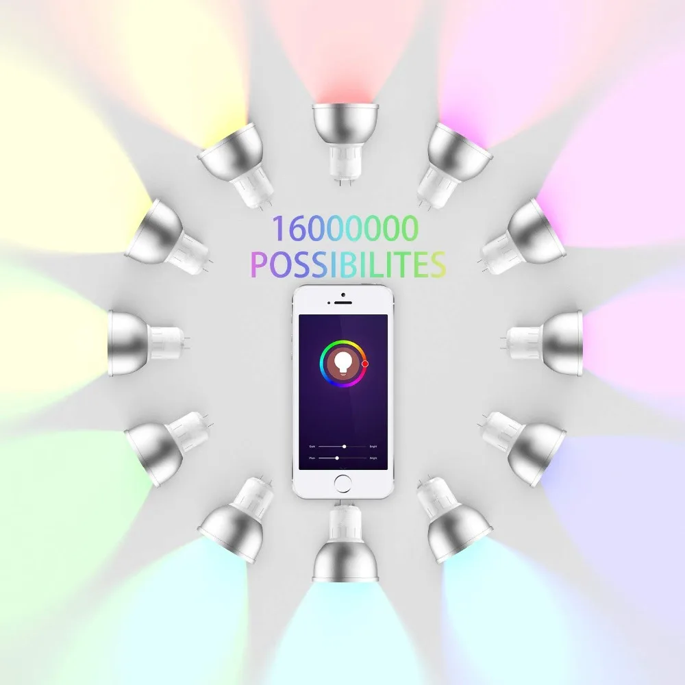 Boaz EC умная Wifi лампа прожектор GU5.3 Светодиодная Smartlife пульт дистанционного