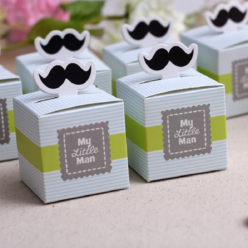 Moustache Paper Gift Box Candy Boxes Baby Shower