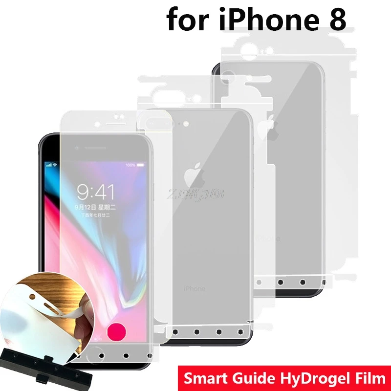 

2 Pcs/Lot Front & Back Auto Fixed Scratch Proof Anti Finger Hydrogel Screen Protector for iPhone 8 4.7" Full Cover film