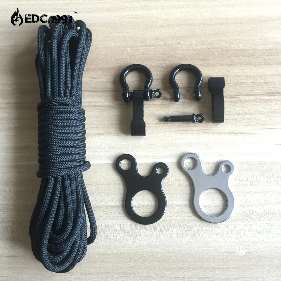 

Outdoor climbingCamping Tent Cord Rope Fastener Carabiner Hook Hanger Tightener Paracord Buckles EDC Survival Travel Kits