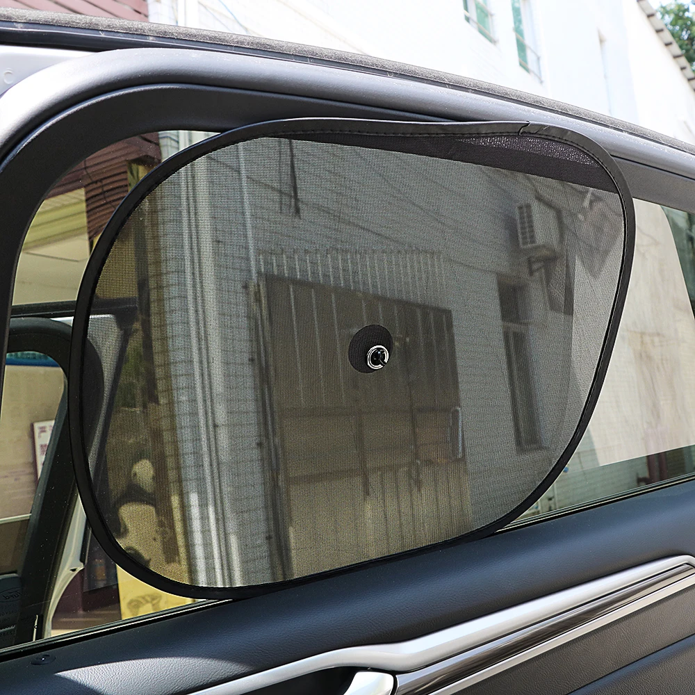 

2Pcs Car Curtains Mesh Sun Shades For Front Side and Rear Window Sunshade UV Blocker Summer Automobiles Heat Insulation 44*36cm