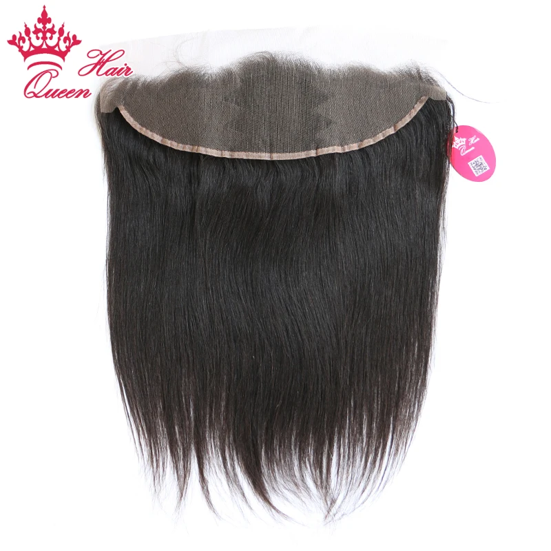 Queen Hair Brazilian Straight Hair Free Part Frontal 100% Human Hair 13x4 Ear To Ear Lace Frontal Remy Hair Free Shipping