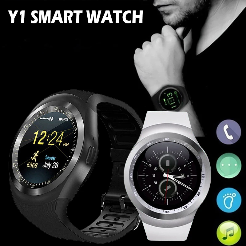 

2 Colors Convenient Waterproof Bluetooth Smart Wrist Watch Phone Mate SIM GSM Sport Records Practical for Android Phone