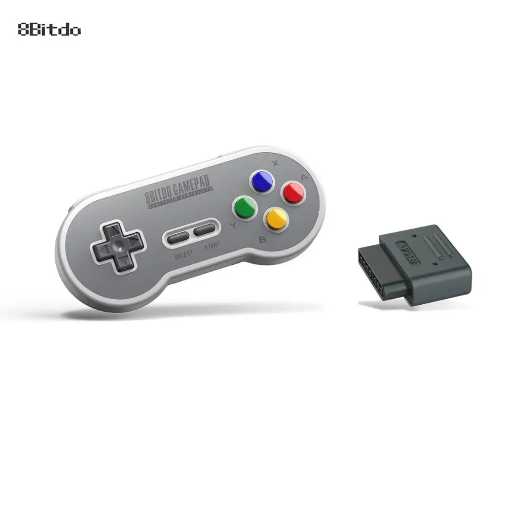 8bitdo SN30 Беспроводной геймпад Bluetooth с ретро комплект для nintendo SNES SF-C - Цвет: Темно-серый