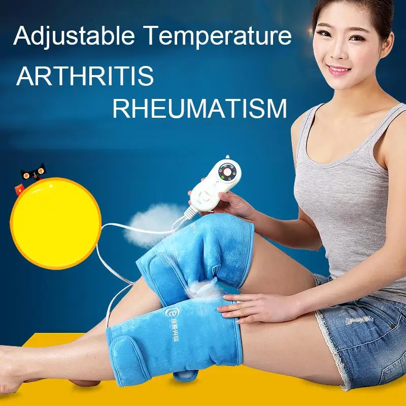 

1 Pair Electric Heating Knee Pads Far Infrared Magnetic Therapy Arthritis Rheumatism Physiotherapy Instrument with Moxibustion