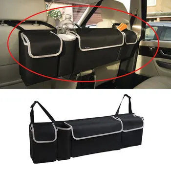 

Car Organiser Trunk Backseat Adjustable Storage Bag Net High Capacity Multi-Use Oxford Back Interior Accessories Automobile Seat