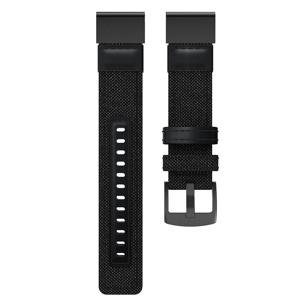 Ремешок нейлоновый для наручных часов Garmin Fenix 5X 5 3 3HR D2 S60 быстросъемный GPS браслет