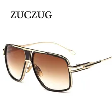 ZUCZUG Для мужчин солнцезащитные очки для женщин новые Винтаж огромная оправа для очков Летний стиль, фирменный дизайн, солнцезащитные очки град UV400