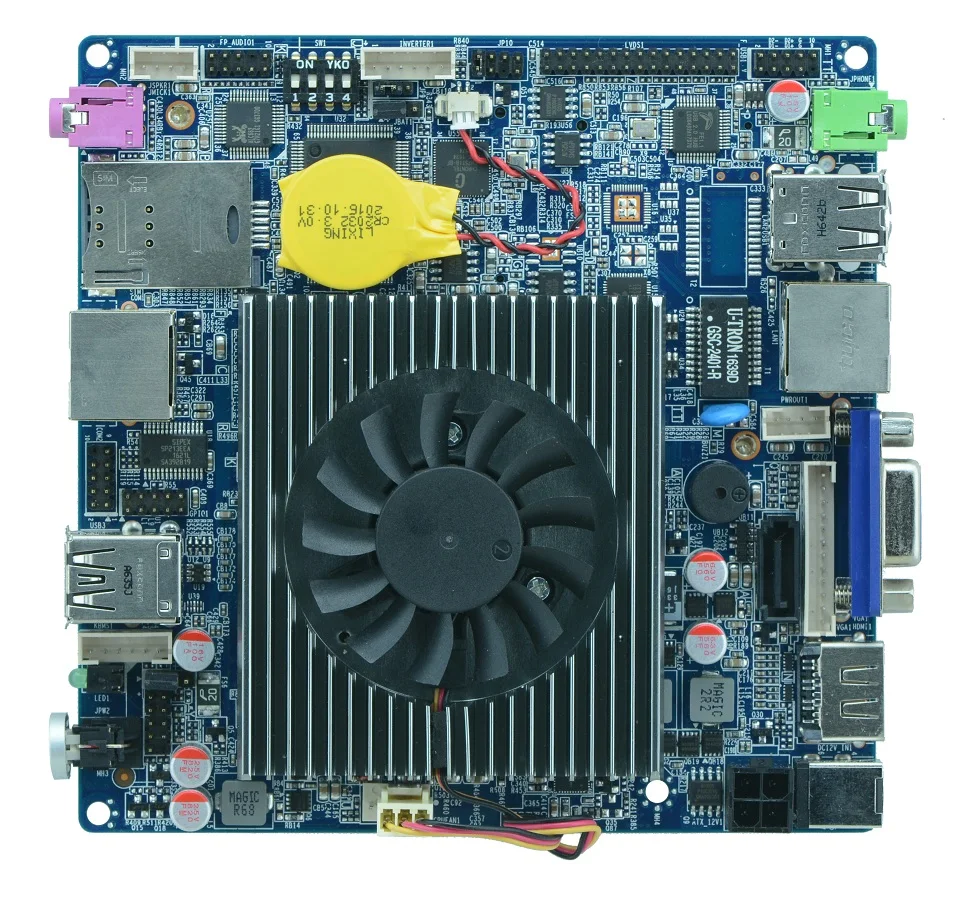 Без вентилятора Mini-ITX материнская плата с 6 * USB 2 * COM VGA LVDS Intel J1900 STX-N29_1L