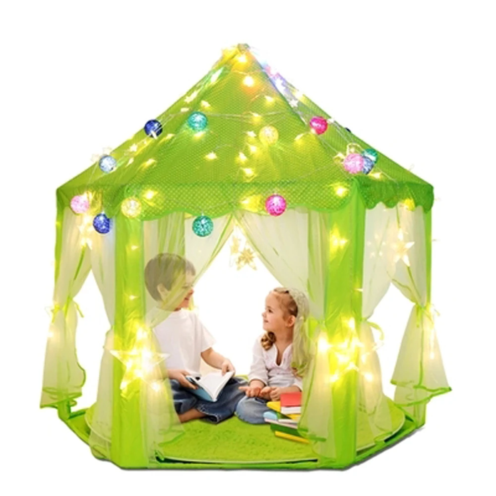 Children Princess Pink Castle Tents Kids House Princess Girl's Castle Playtent Play Tent For Children Play House Outdoor Kids