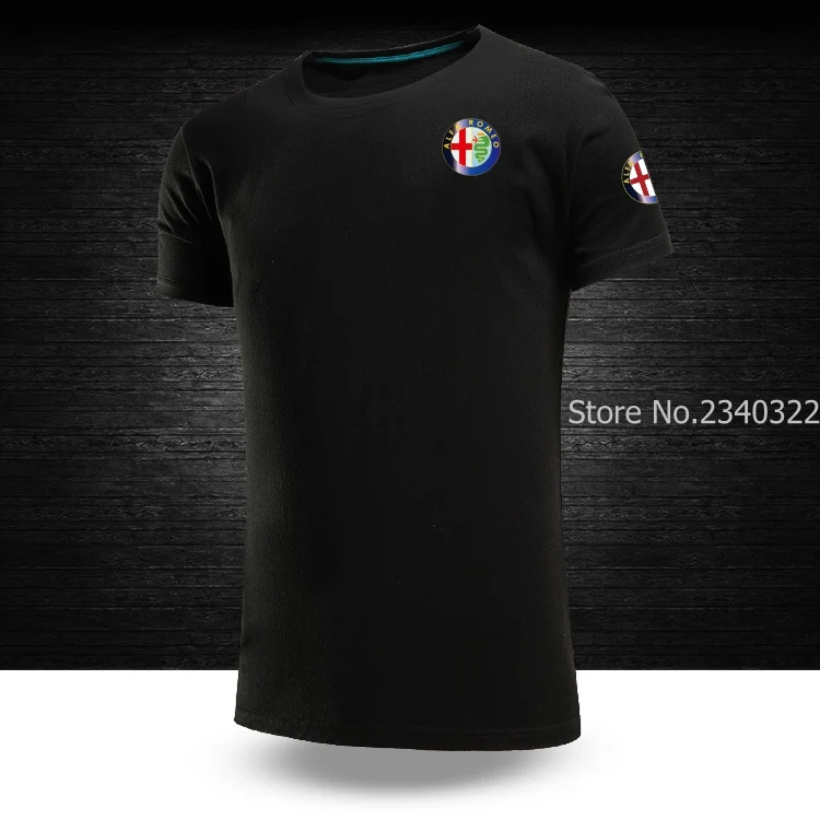 

New summer alfa romeo logo T-shirt men and women work short sleeve T shirt
