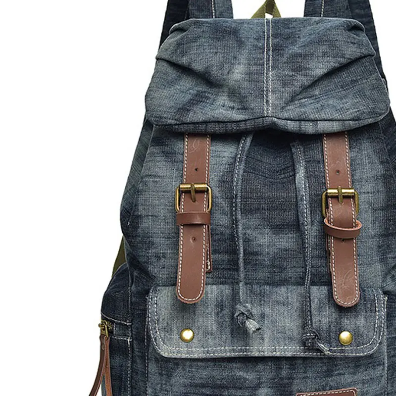 

2018 Fashion Washable Women Men Denim Backpack Bag Daily Travel School Bags for Teenagers Girls Shoulder Female Bagpack Jeans