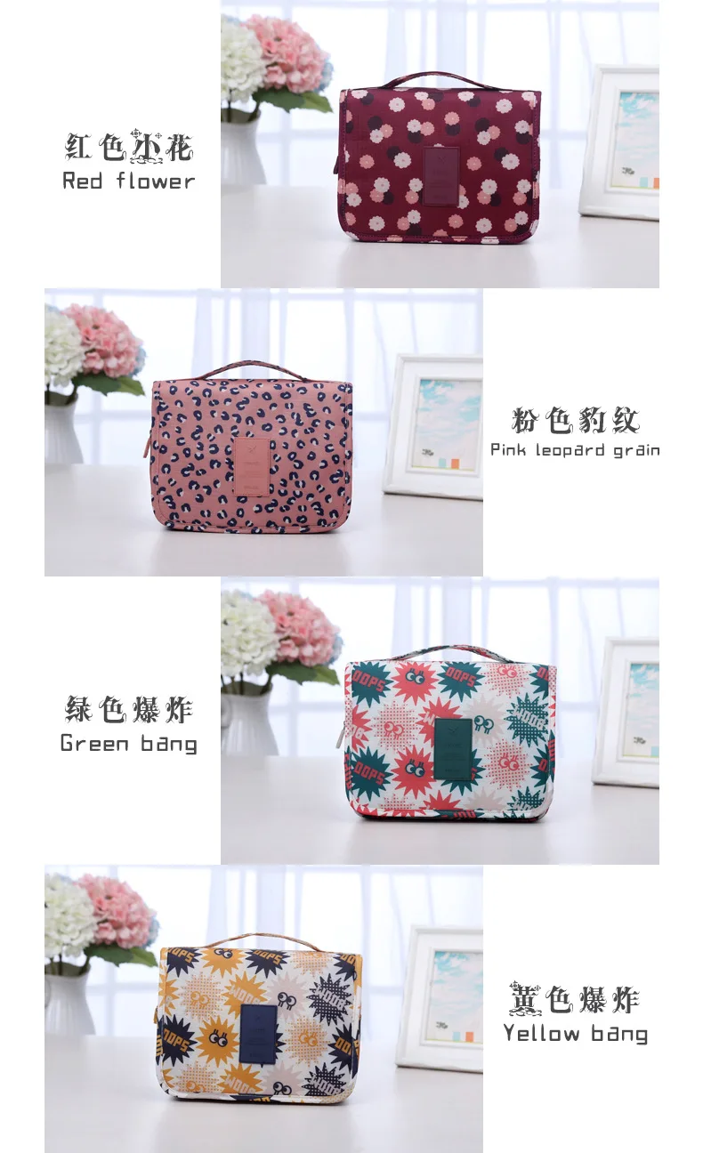 Portable Women Travel Toiletry Bag Organizer Makeup Hanging Wash Kits Storage Cosmetic Bag Cases (5)