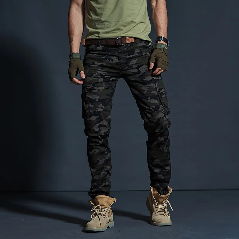 Men's Military Style Cargo Pants Joggers Army Pockets Casual Pants Plus Size cargo pants military cargo pants men casual pants