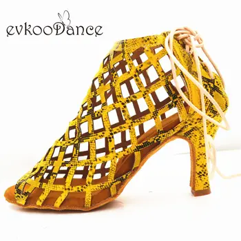 

Leopard PU 8cm Heel Height Zapatos De Baile Professional Latin Dancing Shoes For Women Size US 4-12 NL252