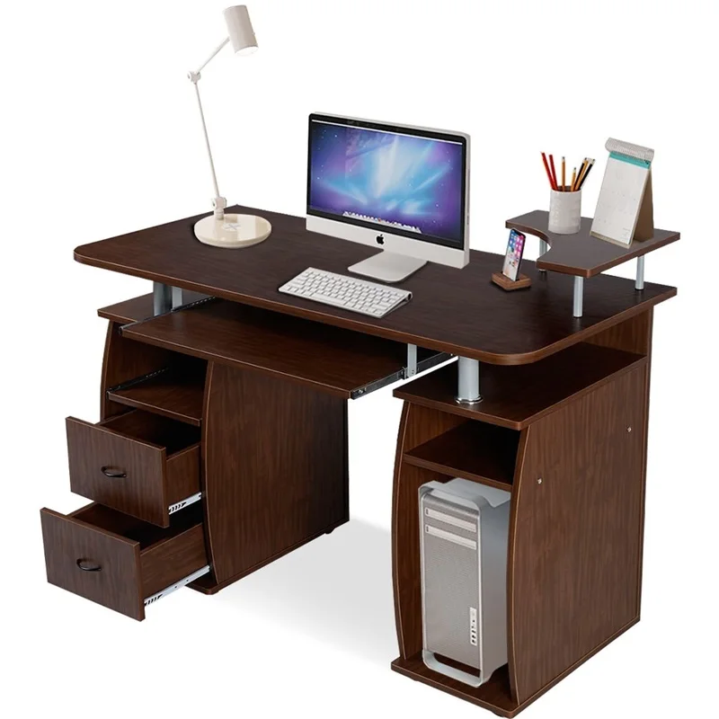 Us 174 65 45 Off Gorgeous Durable Mdf Construction Office Computer Desk Monitor Shelf Large Storage Space Slide Out Keyboard Traytable Hw49511 In