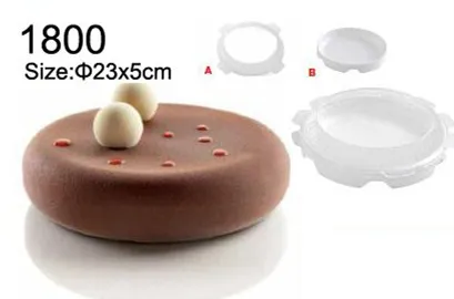 Многофункциональная Форма 3D в форме сердца, силиконовая форма для торта, форма для выпечки кондитерских изделий, посуда для выпечки, DIY, мусс, вафельная формочка для шоколада, формочка для десерта, сковорода для торта - Цвет: 1800