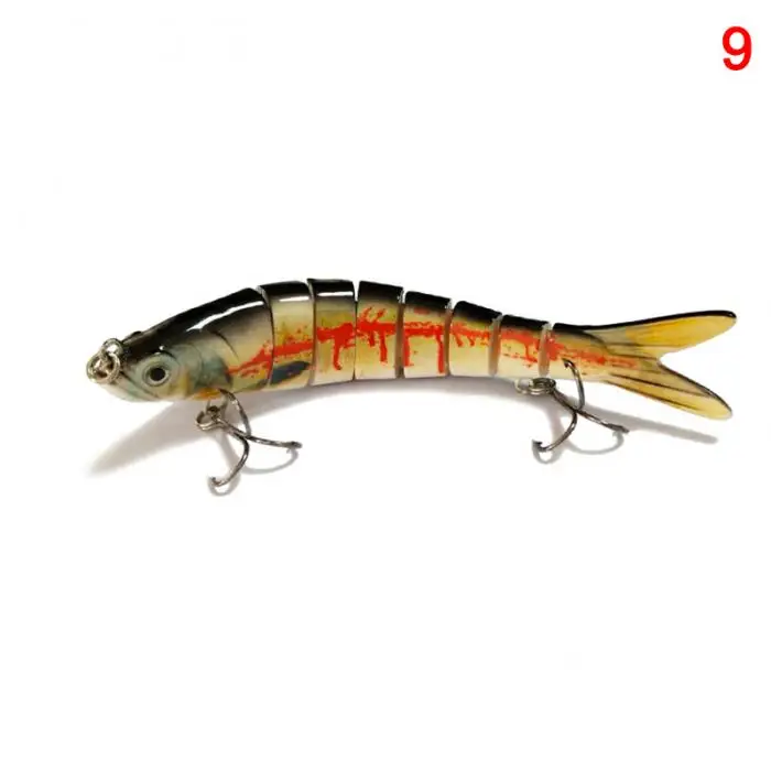 Новые 8 сегментные Swimbait крючки для рыболовных удочек жесткая приманка гольян для бас форели Walleye