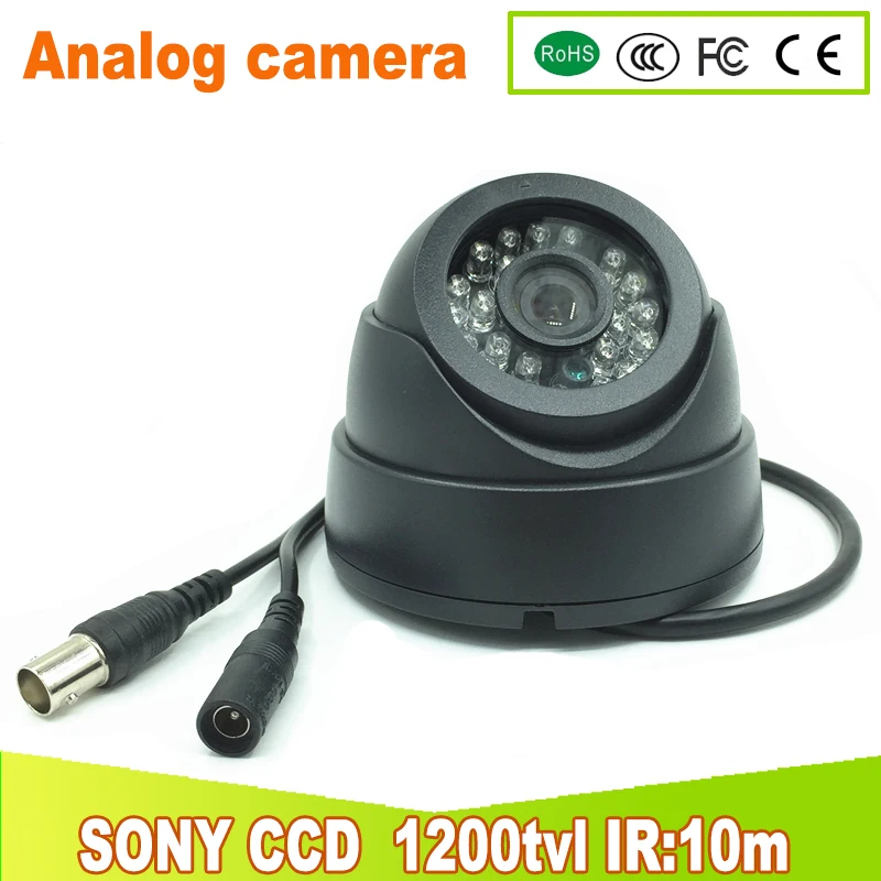 

SYE CCTV Camera with Slot Video Record Analog Indoor Dome Camera SONY CCD 700TVL/1200TVL CAMERA simulation Dome Camera