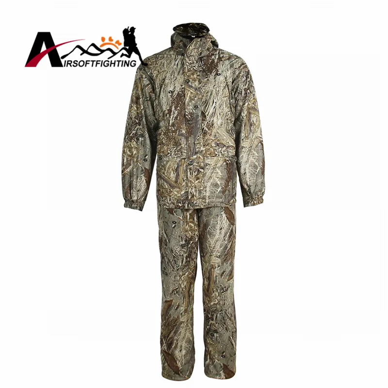 

Tactical Outdoor Reed Bionic Waterproof Uniform Shirt & Pants Military Paintball Hunting Shooting Wargame Camouflage Clothes XL