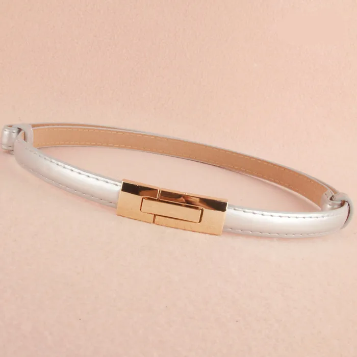 style 3 silver Горячее предложение, новые черные ремни из лакированной кожи, женские тонкие ремни для девочек, украшенные красными рыбками, золотыми пряжками, белые ремни для женщин - Цвет: style 3 silver