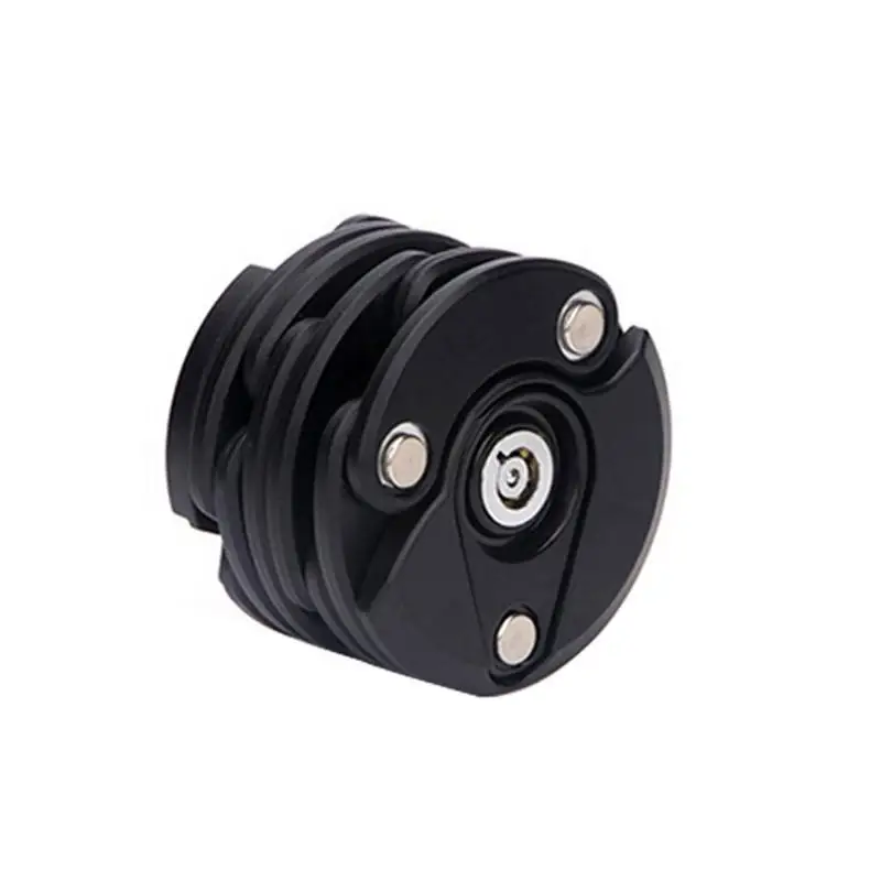

Bike Anti Theft Lock Chain Lock Folding Lock Mini Hamburger Locks High Security Bicycle Cycling FlipLock 3 Keys