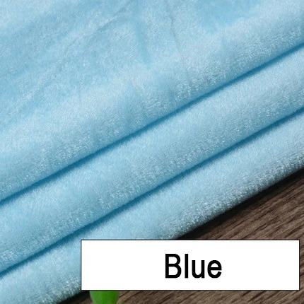 Бархатная ткань 100*160 см, полиэстер, спандекс, Telas, плюшевая ткань, цветная, сделай сам, ручная работа, шитье, лоскутное шитье, сценический занавес, скатерть - Цвет: blue
