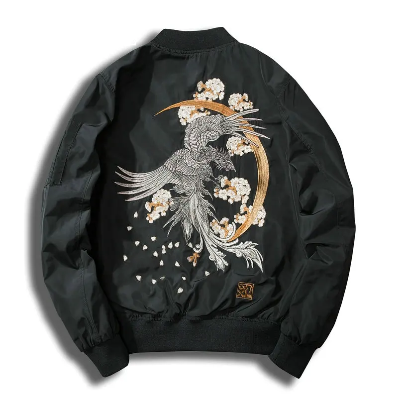 Beste 2018 Lente Herfst Borduren Casual Jas Mannen Designer Streetwear Windjack Heren Jas Liefhebbers Mens Bomber Jassen