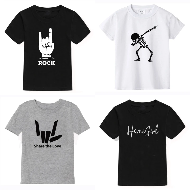 Children T Shirt Cotton Boys Summer Printed Short Sleeve O-Neck