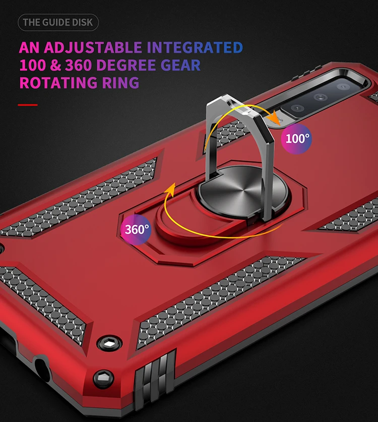 Luxury Armor Soft Shockproof Silicone Bumper with Metal Ring