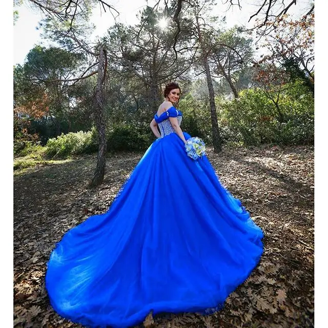 Annbridal Ywd434 Elegant Off The Shoulder 1m Long Tail Heavy Beaded Annbridal Ywd434 Elegant Off The Shoulder 1m Long Tail Heavy Beaded Puffy Tulle Ball Gown Princess