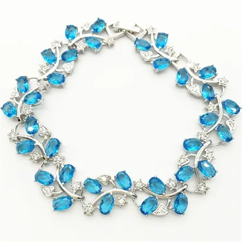 

silver real white gold color attractive colorful Bracelet & Bangle size 18cm