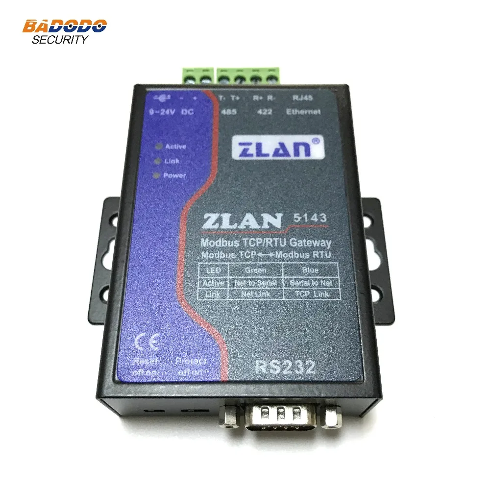 ZLAN5143 RS232 RS485 RS422 к Ethernet RJ45 конвертер Modbus RTU TCP шлюз скорость передачи данных многохост конвертер последовательного устройства сервер