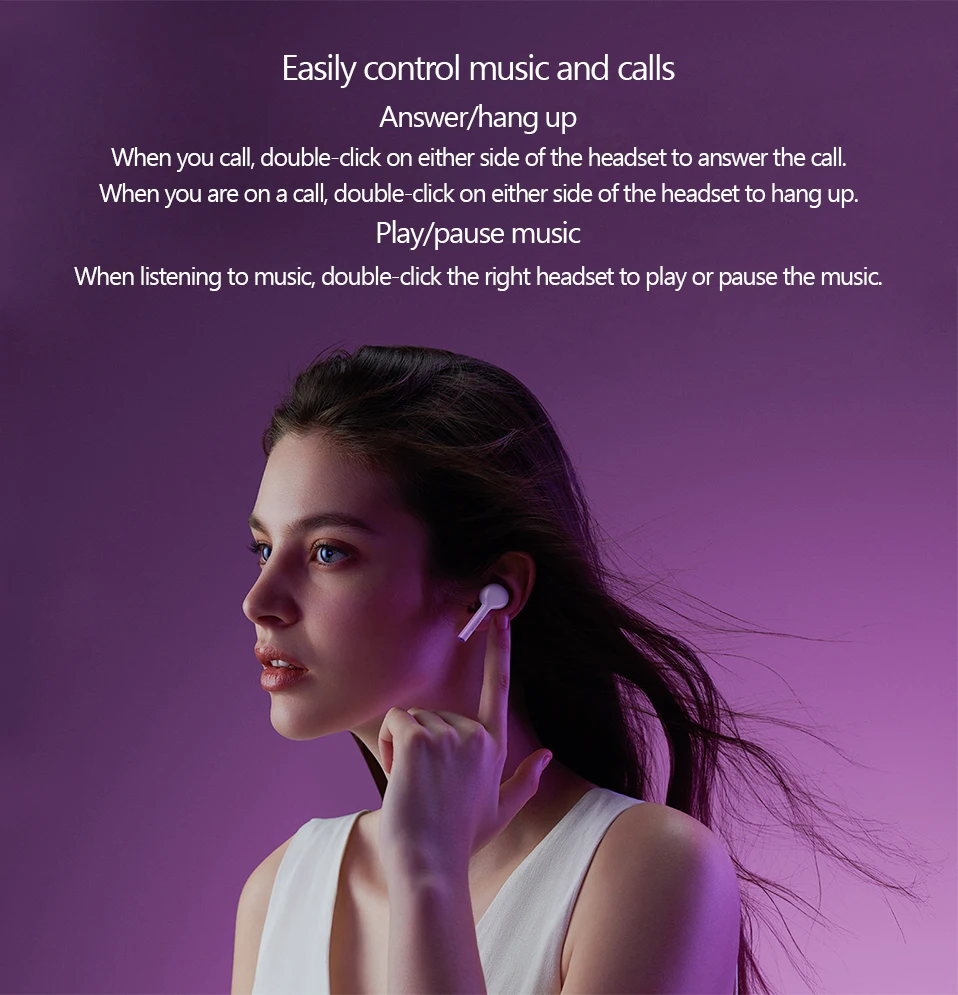 Original HUAWEI FreeBuds Wireless Bluetooth Earphone Enjoy with Mic Music Sports Double Click with Charging box IP54 Waterproof (11)