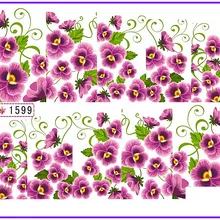 1X водные переводные наклейки на ногти наклейки Водные Переводные Наклейки полное покрытие Маргаритка цветок SY1599-1604